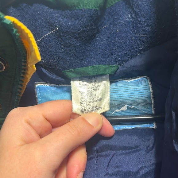 Aspen sport boys winter jacket VINTAGE size medium 10-12 green, yellow, red,blue - Picture 5 of 9